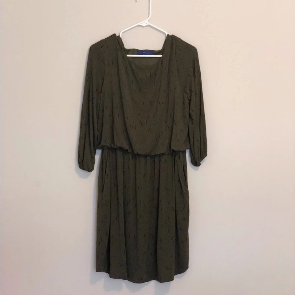 APT 9 Green Dress w/ Pockets LARGE
